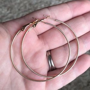 Big Gold Color Hoop Earrings